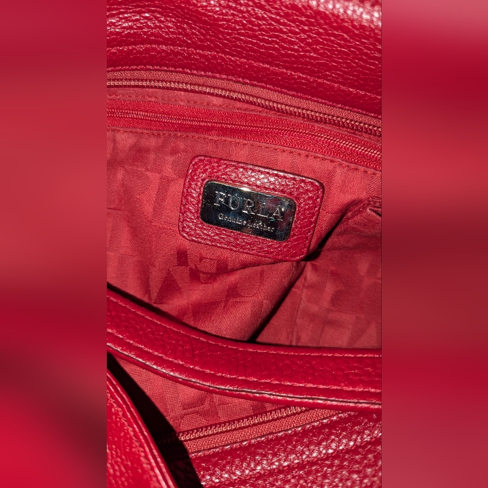 Furla Red Leather Shoulder Bag - Picture 12 of 12